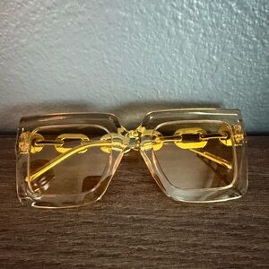 Stylish Gold Square Sunglasses